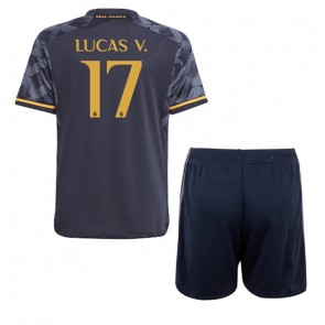 Real Madrid Lucas Vazquez #17 Replika Babytøj Udebanesæt Børn 2023-24 Kortærmet (+ Korte bukser)